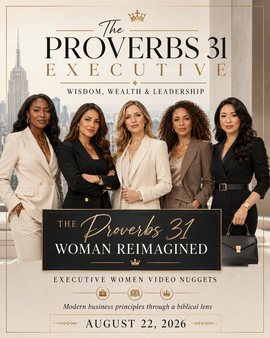 The Proverbs 31 Executive — five women executives in elegant business attire